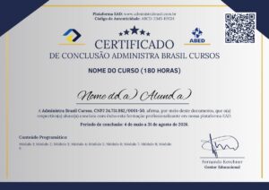 Modelo do certificado